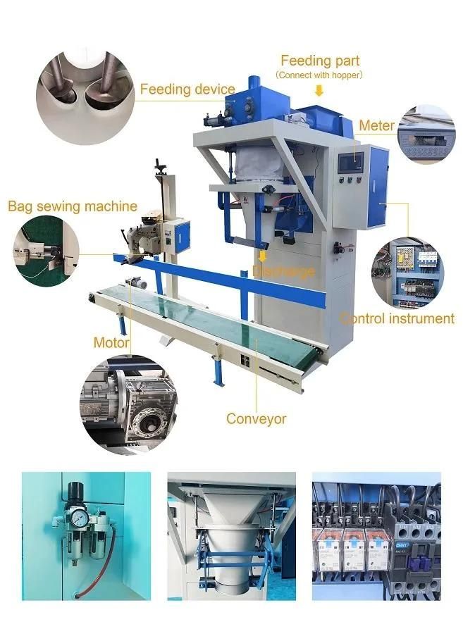 Automatic Flour Maize Corn Powder Packing Machine with Sewing and Conveyor