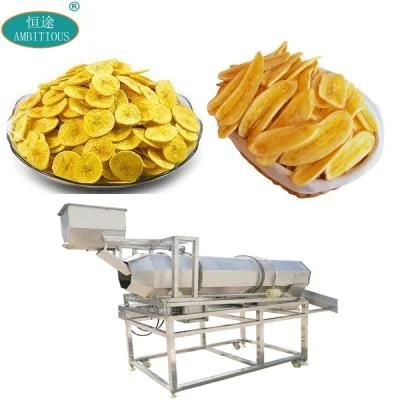Single Roller Flavor Drum Seasoning Machines Banana Chip Seasoning Machine
