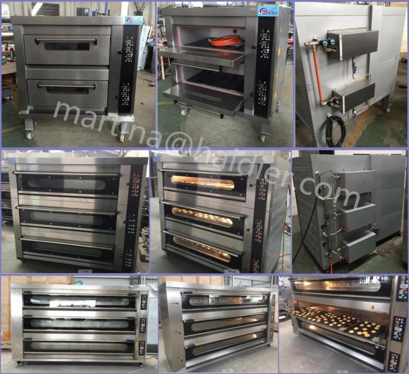 6 Trays Bread Baking Oven Gas Deck Oven with Proofer