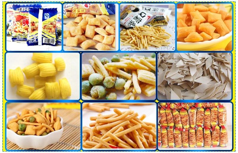 Commercial Fried Dough Snacks Extrusion Machine Fried Chips Processing Line Fried Rice Flakes Machine