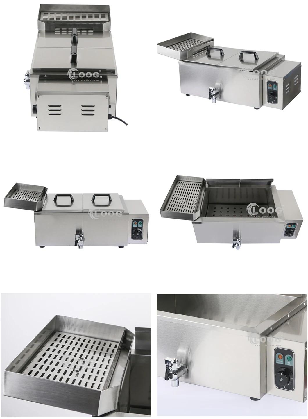 Hot Selling China Kitchen Equipment Price 3000W Electric Commercial Temperature Control Deep Fryer Machine Suppliers