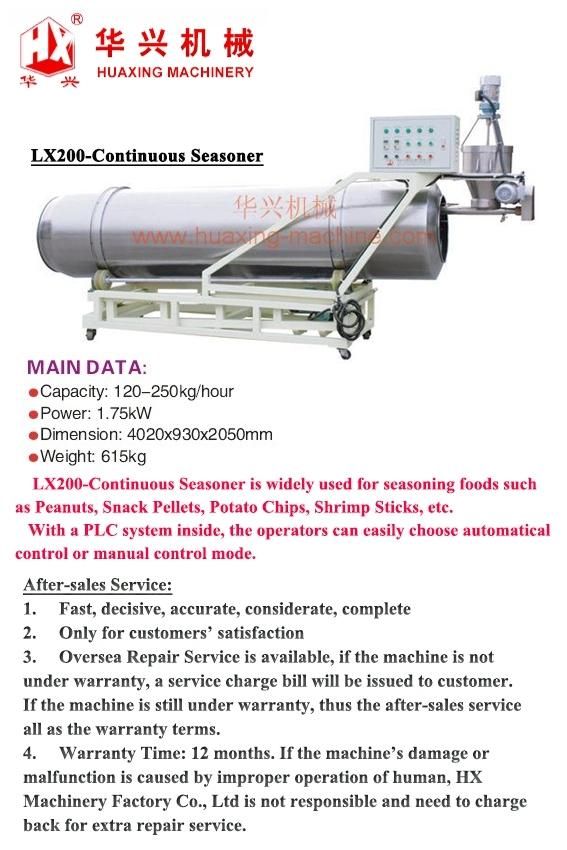 Lx200-Continuous Seasoner (Snack Food Seasoner120-250Kg/h)