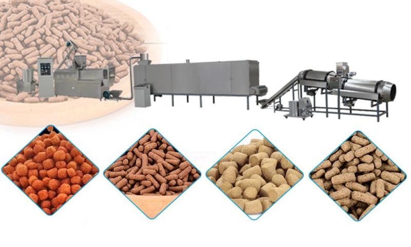 Fully Automatic Pet Food Pellet Processing Line Pet Fish Food Extruder