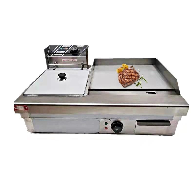 Qianmai Hot Sale High Quality Machines Stainless Steel Deep Griddle with Deep Fryer