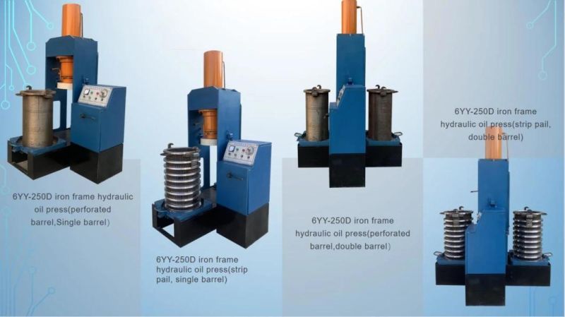 6yy-250d Hydraulic Oil Extraction Machine for The Peanut Corn Oil Process with Perforate Single Barrel