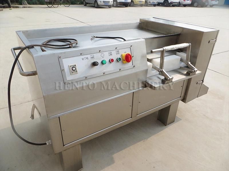 Easy Operation Automatic Mutton Beef Block Dicing Cutter / Automatic Frozen Beef Cube Dicer / Diced Meat Cube Cutter