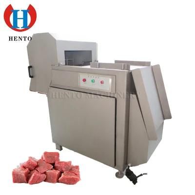 High Efficiency Automatic Frozen Meat Cutting Machine / Frozen Pork Mutton Beef Dicer / ...