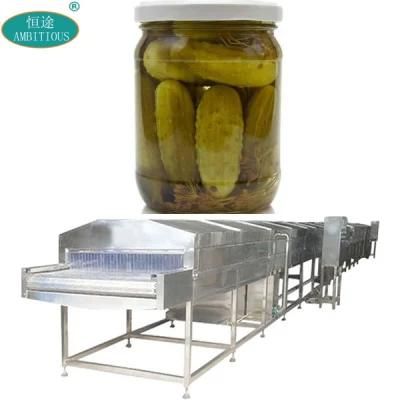 Food Machinery Pasteurization Machines for Jars Filled with Cucumbers