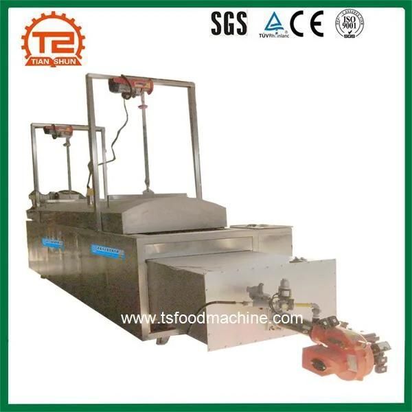 Automatic Belt Conveyor Frying Machine Potato Crackers Fryer