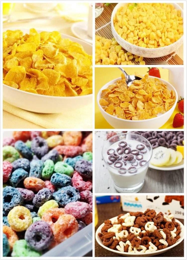 High Efficiency Workshop Corn Flakes Snack Breakfast Cereals Processing Line
