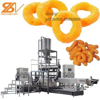 Automatic Core Filling Slanty Cheese Ball Puff Stick Corn Snack Food Making Processing ...