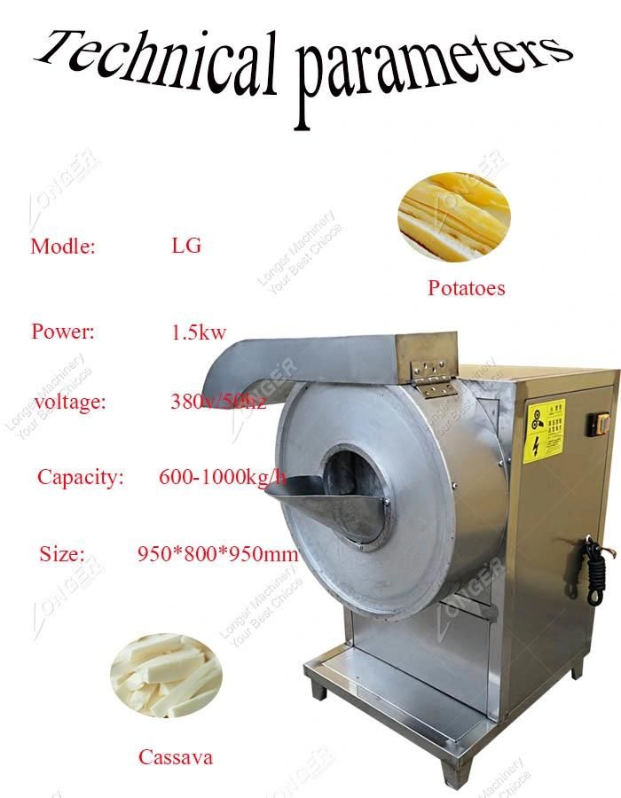 Commercial Electric Cassava Chipper Machine Potato Chips Cutter Tapioca Slicer