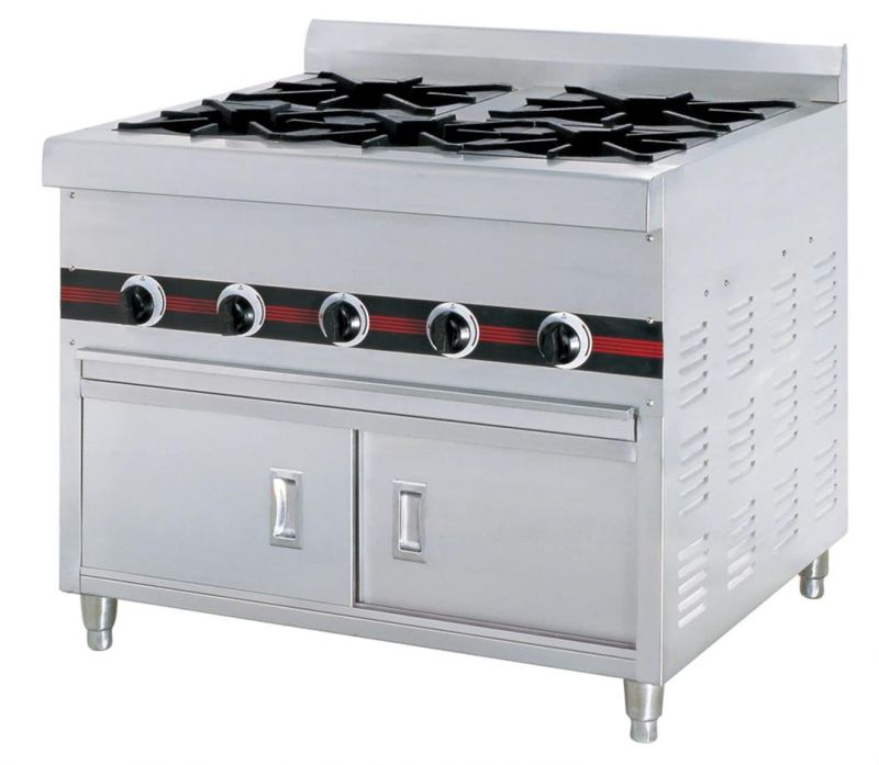 Wailaan Brand 6 Burners Gas Stove Cooker with Cabinet