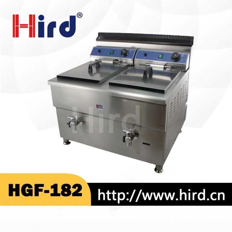 Gas Deep Fryer (HGF-181) Single Tank Valve Ce Bakery Equipment BBQ Catering Equipment Food Machine Kitchen Equipment Hotel Equipment Baking Machine
