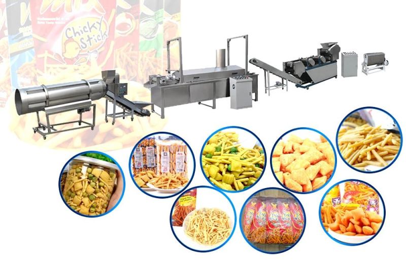 Industrial and Energy-Saving Wheat Flour Chips Processing Line /Crispy Bugles Macking Machinery