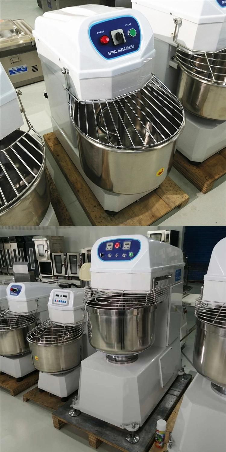 Bakery Equipment Industrial Commercial Pizza Cake Bread Spiral Dough Mixer for Sale