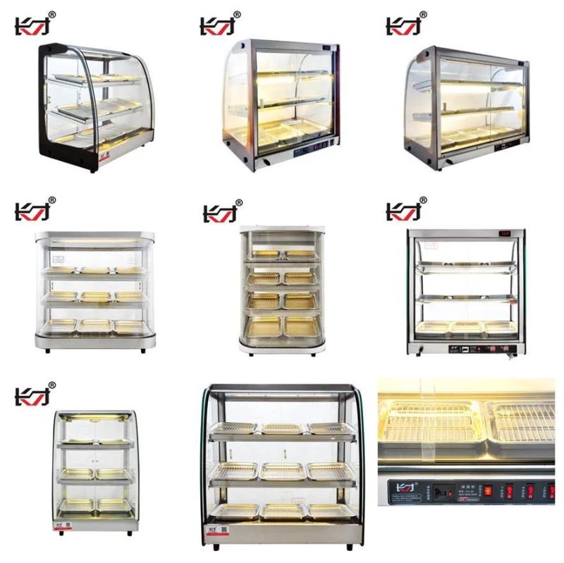 CH-4dh Humidify Electric Hot Food Case Food Warmer Display Commercial Food Warming Showcase 6p with Moisture
