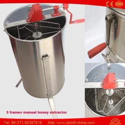 Hot Sale Manual Honey Processing Machine 3 Frames Honey Extractor
