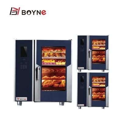 Commercial Kitchen Cooking Equipment 10 Trays Combi Oven with Injection
