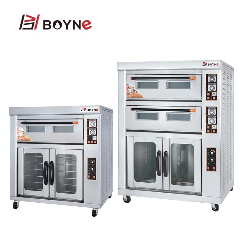 Commercial Use Hotel Bakery Double Deck Four Trays Gas Oven