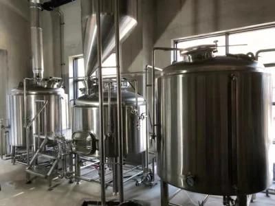 3000L Stainless Steel Jacketed Double Layer Heat Preservation Brewery Factory Turnkey ...