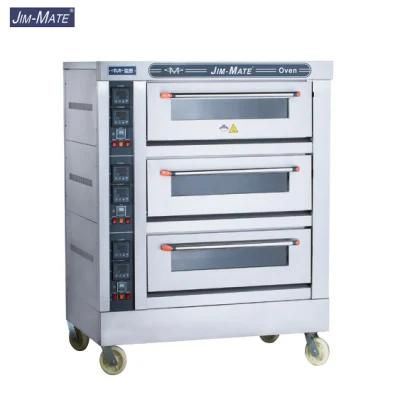 Furnace Kitchen Equipment 3 Decks 6 Trays Commercial Electric Deck Oven