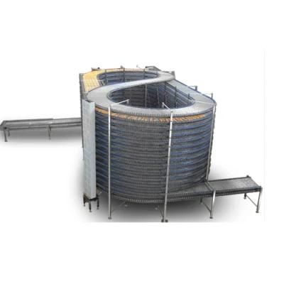 Stainless Steel Belt Spiral Cooling Coneyor System for Bakery Factory