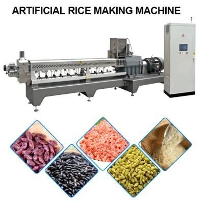 Automatic Extruded Rice Plant/Twin Screw Extruding Nutritional Rice Making Machinery ...