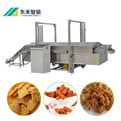 Factory Price Commercial Snack Foods Continuous Conveyor Fryer Machine Automatic Snacks ...
