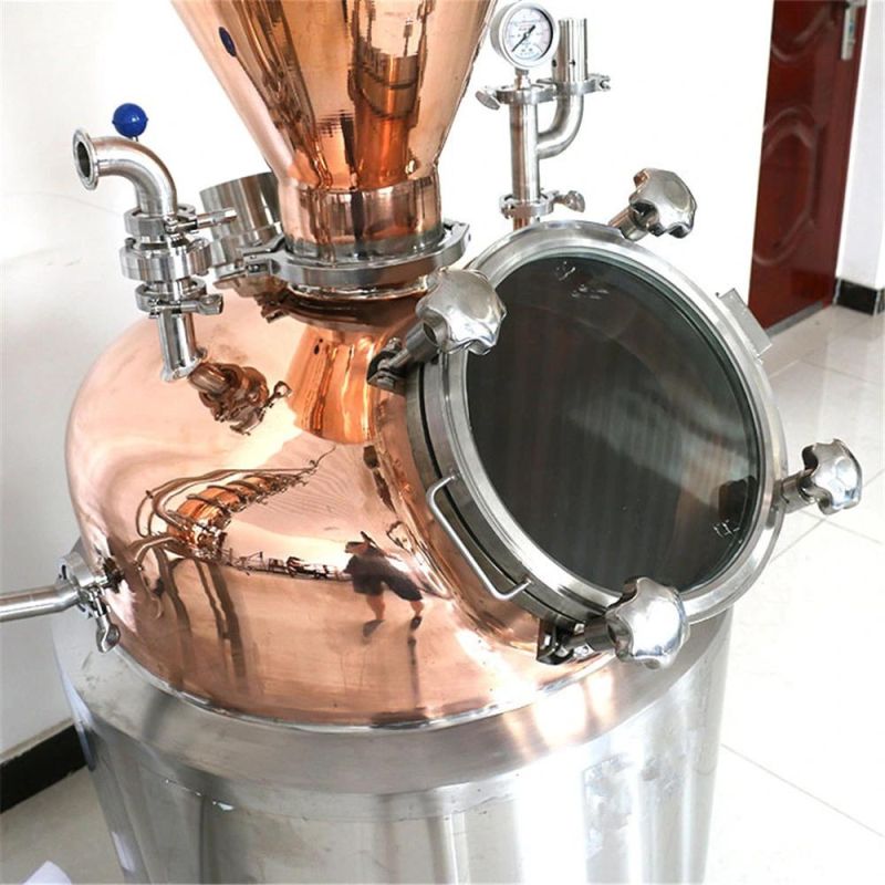 Red Copper Distillation Column Still for Gin Vodka Multi-Spirits Wine