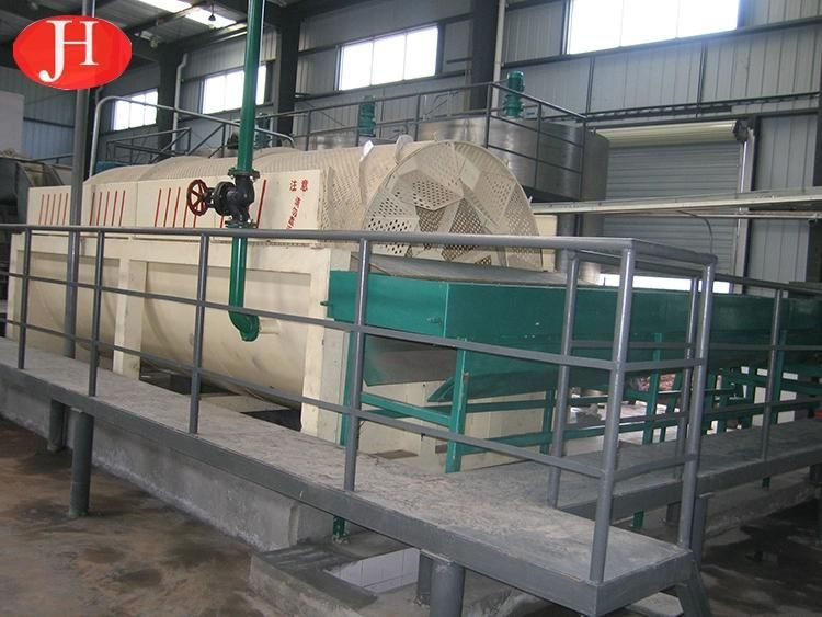 Electric Sweet Potato Starch Cleaning Machine 30 Kw Rotary Washer Raw Material Cleaner