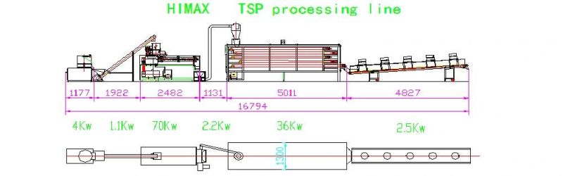 Meat Taste Textured Soy Protein Production Machine Line