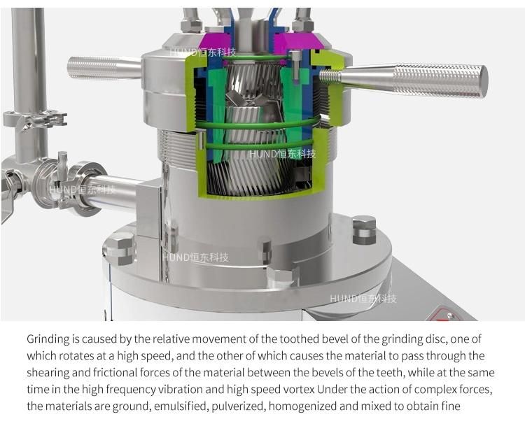 Tomato Sauce Ketchup Paste Making Grinding Colloid Mill Machine with Trolley and Wheels