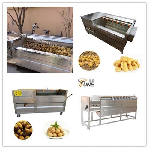 Commercial Fruit and Vegetable Cleaning Bubble Peeling Brush Carrot Cassava Apple Washing Machine