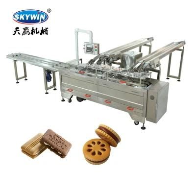 Foshan Ice Cream Cookie Sandwich Making Machine Sandwiching Biscuit Machine Connected on ...