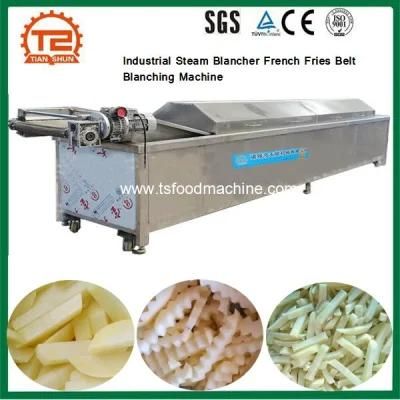 French Fries Line Industrial Steam Blancher French Fries Belt Blanching Machine