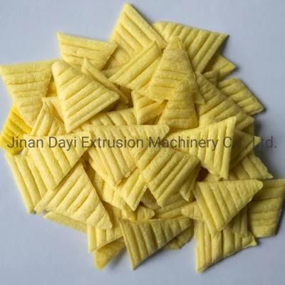 High Quality Double Screw Extruder Fried Triangle Snack Making Machine
