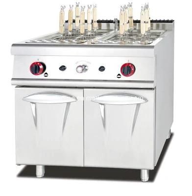 Commercial Gas Pasta Cooker with Cabinet 12 Baskets