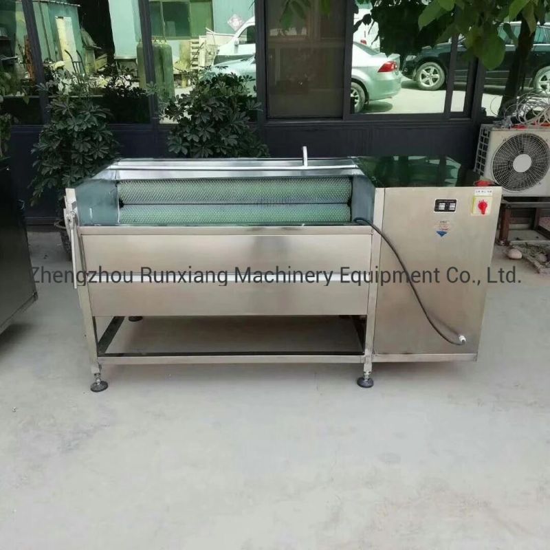 Stainless Steel Chinese Vegetable Brush Washing Peeling Machine