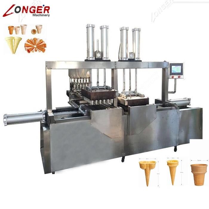 Automatic Commercial Wafer Biscuit Making Ice Cream Cone Baker Machine