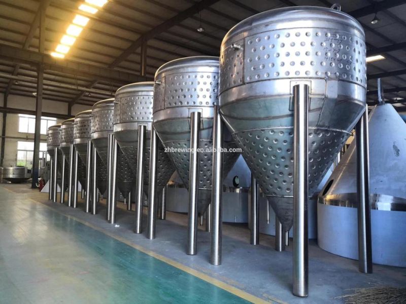 AISI304 Beer Fermenter Conical Cooling Tank for Brewery