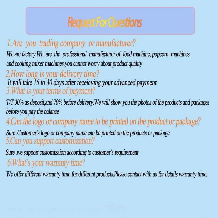 China Supplier Industrial Mushroom Electric Popcorn Making Machine Approved by Ce Certificate