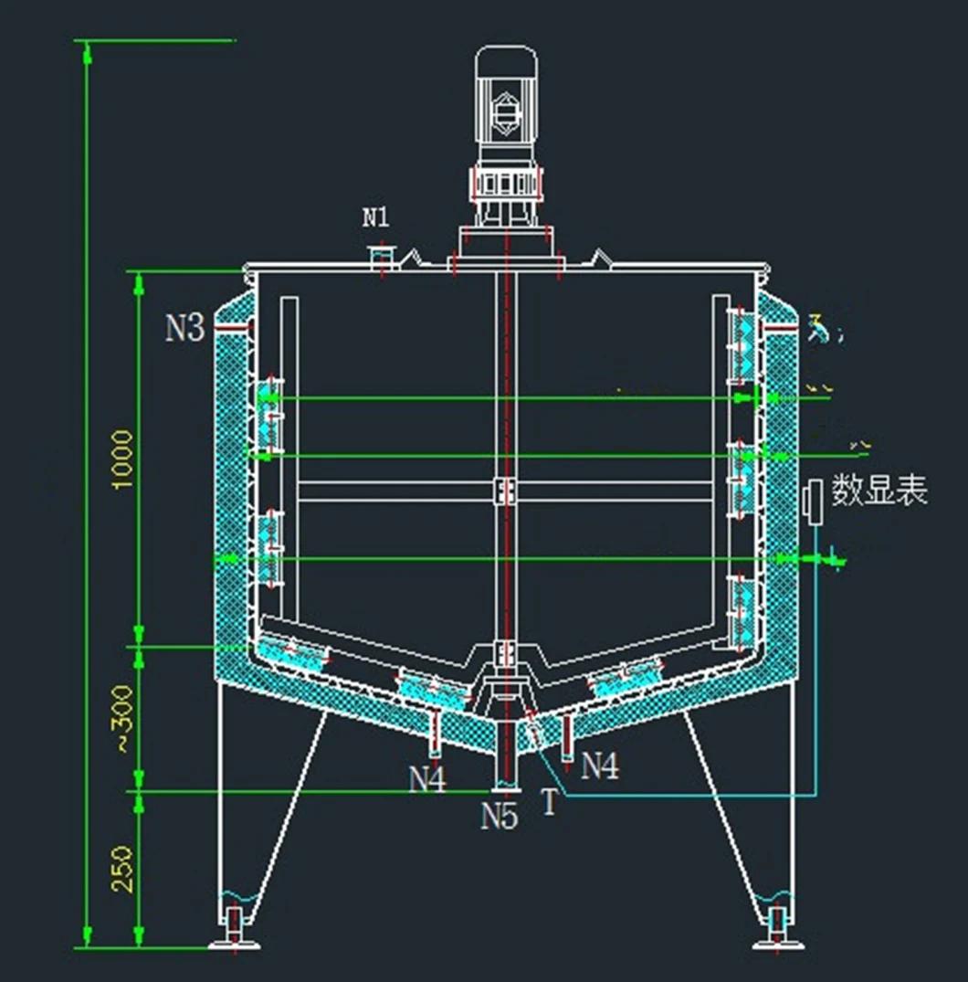 304 316 Stainless Steel Ice Cream Processing Tank for Aging Process