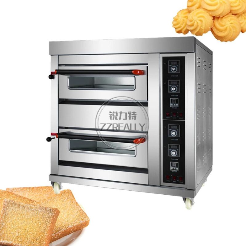 2 Decks 2 Trays Commercial Gas Baking Oven Cake Pizza Bread Oven Bakery Machines Baking Equipment