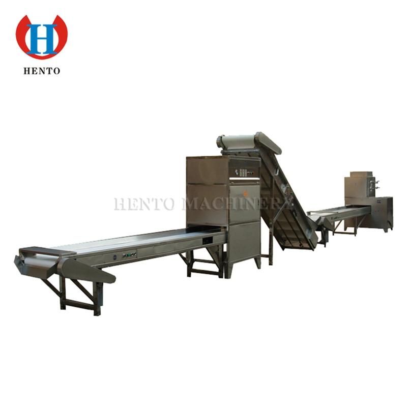 Stable Performance Garlic Splitting Peeling Washing Grinding Line / Automatic Garlic Paste Grinding Line