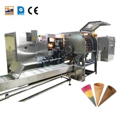Multi-Functional Automatic Chinese Ice Cream Cone Set Machine, Wafer Egg Roll Production ...