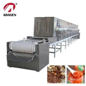 CE Stainless Steel Tunnel Conveyor Microwave Drying and Sterilizing Machine for Flavors ...