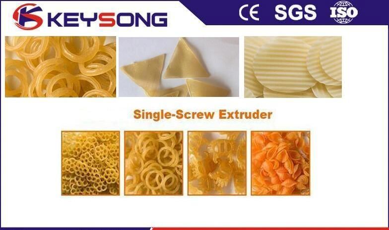 Single Screw Pasta Macaroni Puff Snack Food Extruder