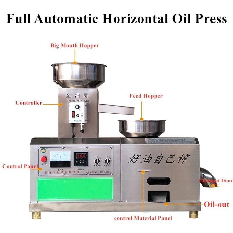 Automatic Household Oil Press Machine Sunflower Oil Making Machine Screw Oil Mill Sesame Peanut Oil Extraction Machine