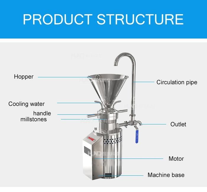 Hazelnut Cashew Nut Paste Making Machine, Nut Paste Grinding Colloid Mill